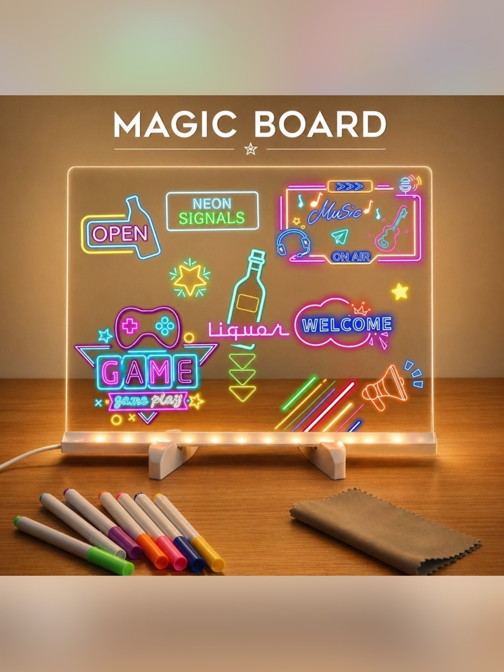 Magic LED Neon Message Board - Multicolor